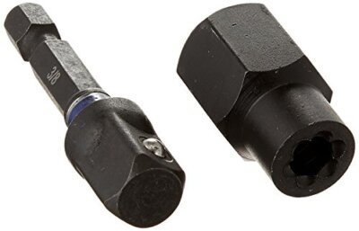 Irwin Tools 1859102 Impact Bolt Grip 5/16'' Bolt Extractor with 1/4-Inch Hex Adap