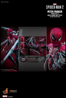 Perfect Hot Toys Vgm66 1/6 Peter Parker Red And Black Suit