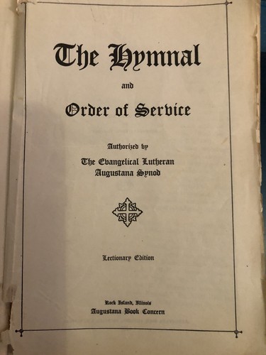 Augustana Synod Church Hymnal Evangelical Lutheran Religion 1925 Leather Bound - Picture 6 of 8