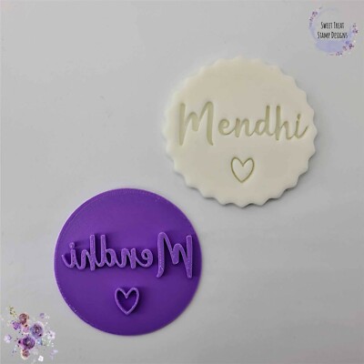 Mendhi Prägestempel für Fondant Cupcake Kuchen Plätzchen Plätzchen