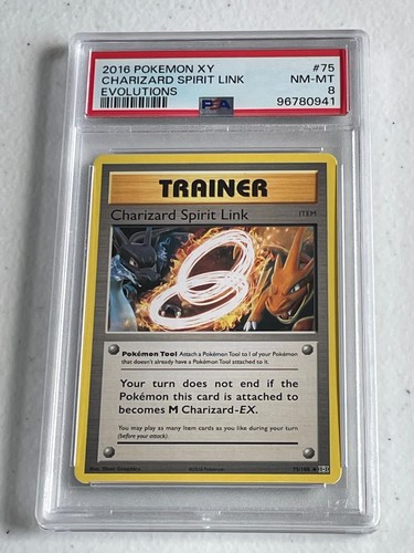 Charizard Spirit Link graded PSA 8 for sale on eBay