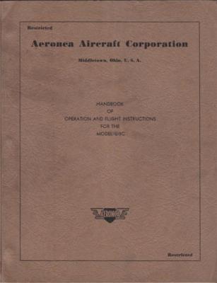 1942 AERONCA L-3C LIAISON GRASSHOPPER PILOTS FLIGHT MANUAL AIRCRAFT HANDBOOK-CD