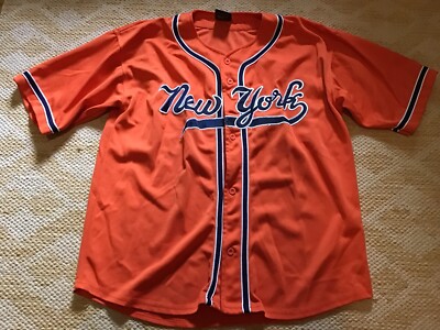 Men s Urban Outfitters B. Down Orange New York Jersey Sz. large