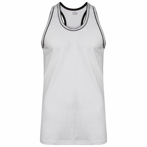 Mens Muscle Gym Vest Racer Back Tank TShirt Vests Training Top Fit 100 Cotton eBay