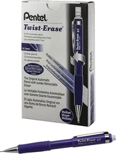 Pentel Twist-Erase III Mechanical Pencil, (0.7Mm), Navy Blue Barrel