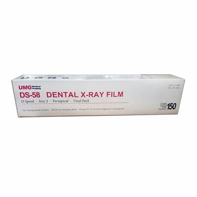 UMG MEDICAL IMAGING Dental X-Ray Film Adult Size 2 D Speed 150/Box Vinyl Packing Umg Ds-58