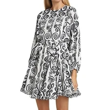 $645 NWT Rhode Luna Black and White Dress in Dreamer Sz Medium