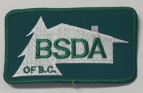 BSDA Of BC Patch 2.25"X4" Building Supply Dealers Association  British Columbia - Photo 1 sur 1