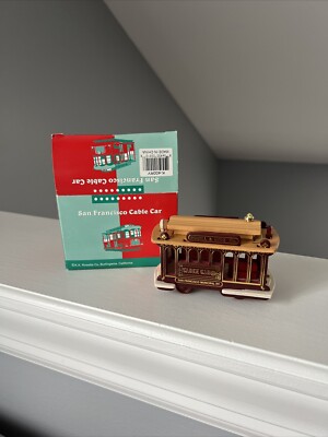 San Francisco Cable Car Wooden By KK Rosetta Co. Powell & Hyde 4  X 3  X 2  Box