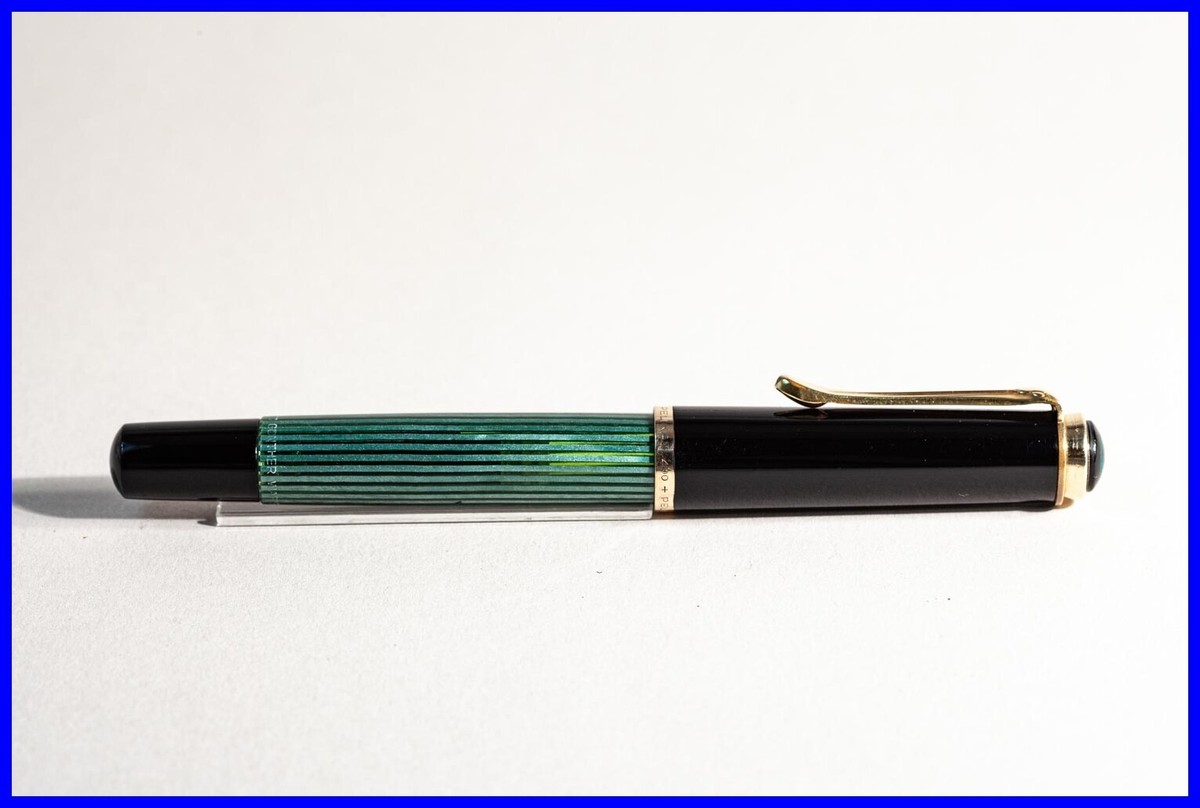 1954 PELIKAN 400 Piston Filler in GREEN STRIPED GOLD with MEDIUM