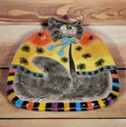 New ListingFitz & Floyd Halloween Kitty Witches 10.5" Cat Candy Dish Canapé