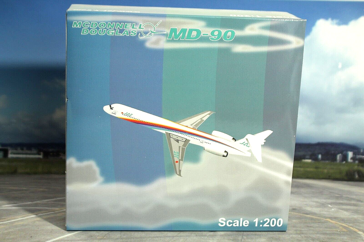 航空機・ヘリコプター 1/200 Jet-x JAS MD-90 JALUX MD-90 JAS日本エアシステム 「レインボーカラー 3号機」 90年代 航空機・ヘリコプター