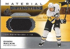 2020-21 SP Game Used Distinctions Materials #DMEM Evgeni Malkin Jersey - NM-MT