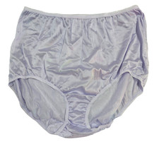 Underscore Granny Panty Shiny Nylon 10/3XL Lavender Mushroom Gusset Sissy