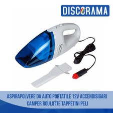 Aspirapolvere da Auto Portatile 12V Accendisigari Camper Roulotte Tappetini Peli - Miniatura 1
