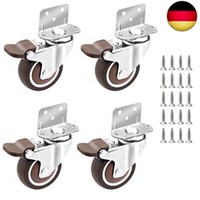 Dbreaks Lenkrollen Set 50MM, 4 StüCke MöBelrollen Aus Tpe, Transportrollen Mit 2