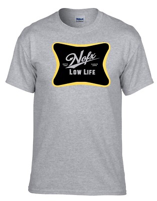 NOFX  Lowlife Logo Rock Musik Grau Kinder T-Shirt -329_GR-Kids