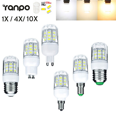 7w Led Corn Light Bulbs Lights Living Bedroom Chandelier Clear pc shell Two B22