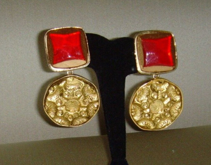 Kenneth J Lane (KJL) Statement Clip-On Earrings - image 2