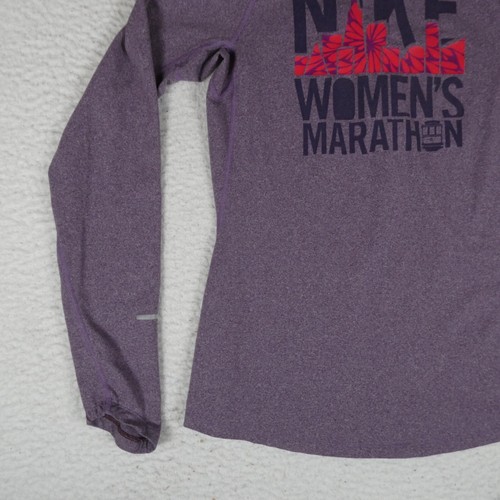 Nike Sweater Women Size S 1/4 Zip Pullover Dri-Fit Purple Long Sleeve - Picture 14 of 18
