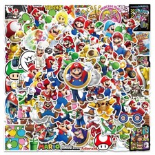 Mix 10/50 PCs Super Mario Luigi Nintendo NS Switch Game Luggage Laptop Stickers