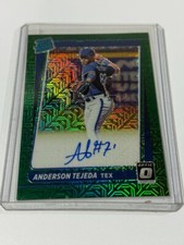 2021 Donruss Optic Green Mojo Auto #RRS-AT Anderson Tejada RC #d 90/99 (Rangers)