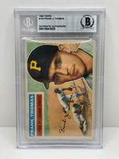 1956 Topps Frank J Thomas #153 Beckett Authentic Auto Deceased in 2023