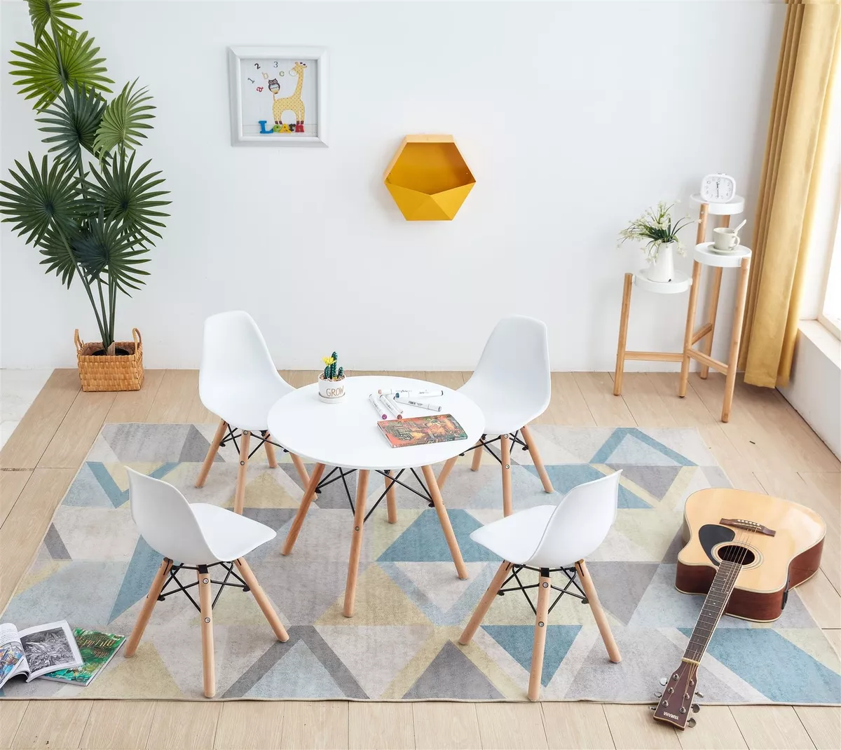 Children's eiffel table and clearance chairs