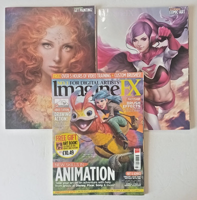 Imagine FX magazine 3 x Future Publishing issues Jan Feb August 2015