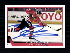 Karl Dykhuis NHL USA Upper Deck Traiding Card Original Sign. + A 249942