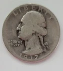 1937 D Washington Silver Quarter