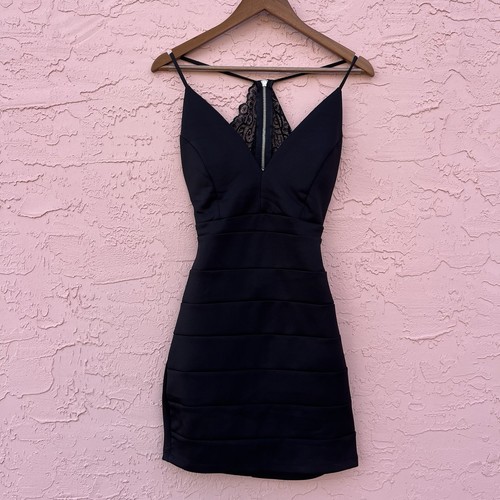 Emerald Sundae Black Bandage Dress Size Medium