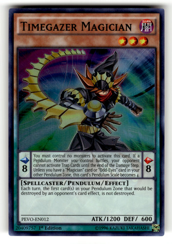 Timegazer Magician YS14-EN010 1st Edition Super Rare Super Starter: Space-Time Showdown