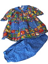 Vintage Chicken Noodle Toddler Girls Christmas Outfit Size 4T Rare Unique