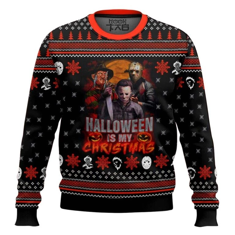 Hallowen Thriller Is My Christmas Ugly Christmas Sweater