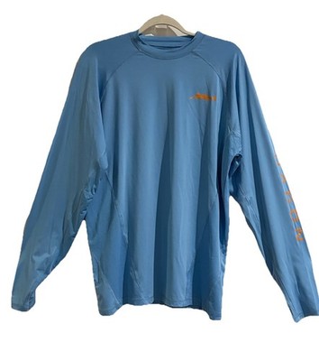 Dagon Rise Up Mens Large Long Sleeve Light Blue Fishing T-Shirt