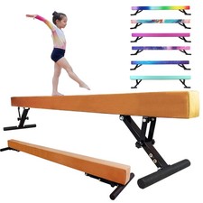 Adjustable Balance Beam for , 8FT Gymnastics Beam with Anti-Slip Legs, High a...