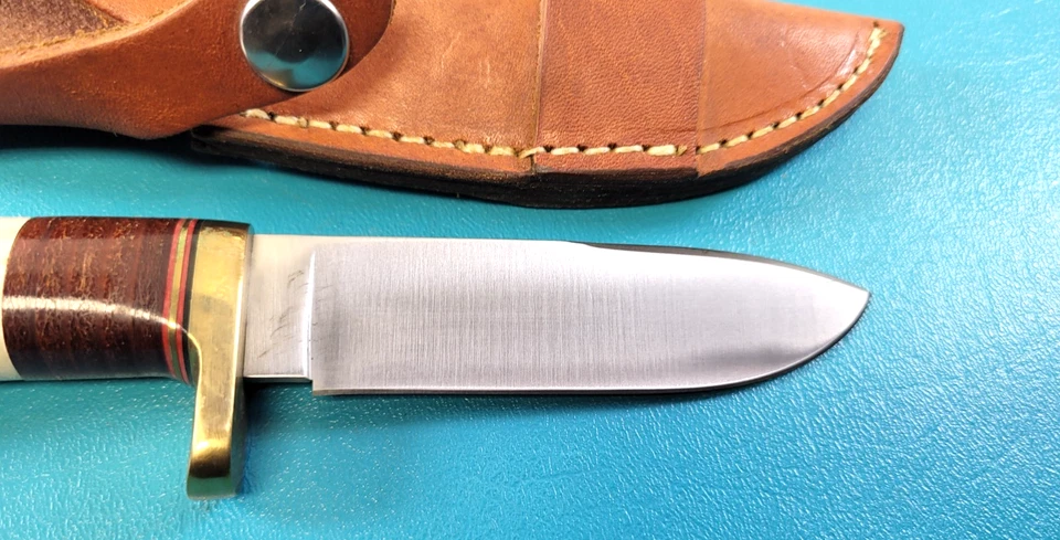 Cuchillos personalizados Hess Gladstone MI cuchillo cazador cola blanca ciervo + funda TR663 Foto 3 de 4