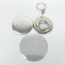 Bottle Opener Key Chain Button Parts Maker Supply  50mm/ 58mm 100 Sets/Pack
