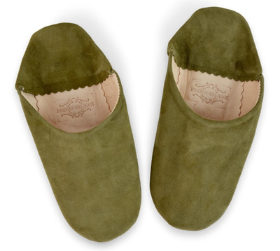 DAMEN MAROKKANISCHE LEDER BABOUCHE HAUSSCHUHE WEICHES WILDLEDER PANTOLETTEN **HANDARBEIT**