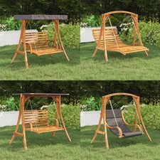 Garten Fichtenholz Hollywoodschaukel Schaukelgestell ohne/mit Dach Hängelstuhl