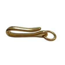 S Size Retro Solid Brass KeyChain Key Ring Belt U Hook Wallet Chain Fish Hook h
