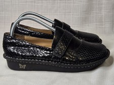 ALEGRIA Paloma Mary Jane Black Snakeskin Embossed Leather EU 40 / US 9.5 - 10