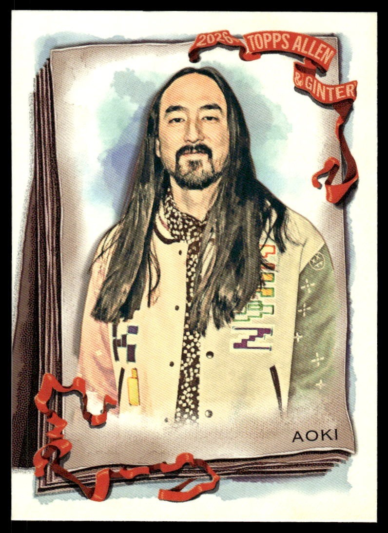 2026 Topps Allen & Ginter Steve Aoki #191 DJ Producer Cake Thrower Baseball Card
