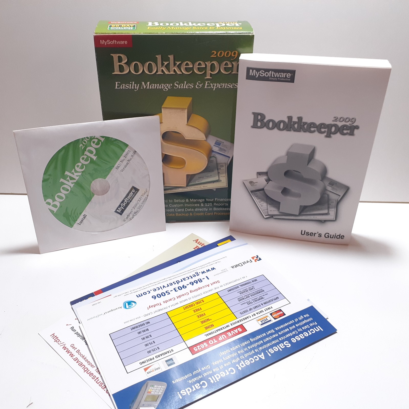 Bookkeeper 2009 Business Finances PC-Rom Software Windows 2000, XP, Vista