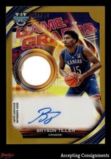 2025 Bowman Best Game Graphs Gold Bryson Tiller ROOKIE GAME USED JERSEY AUTO /50