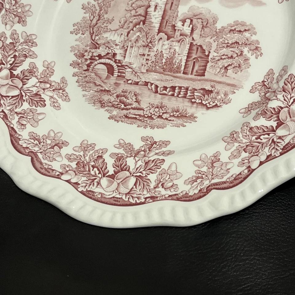 Spode Regency Ruins Dinner Plate Red Archive Collection Regency Series 10.75" - Image 2 of 4