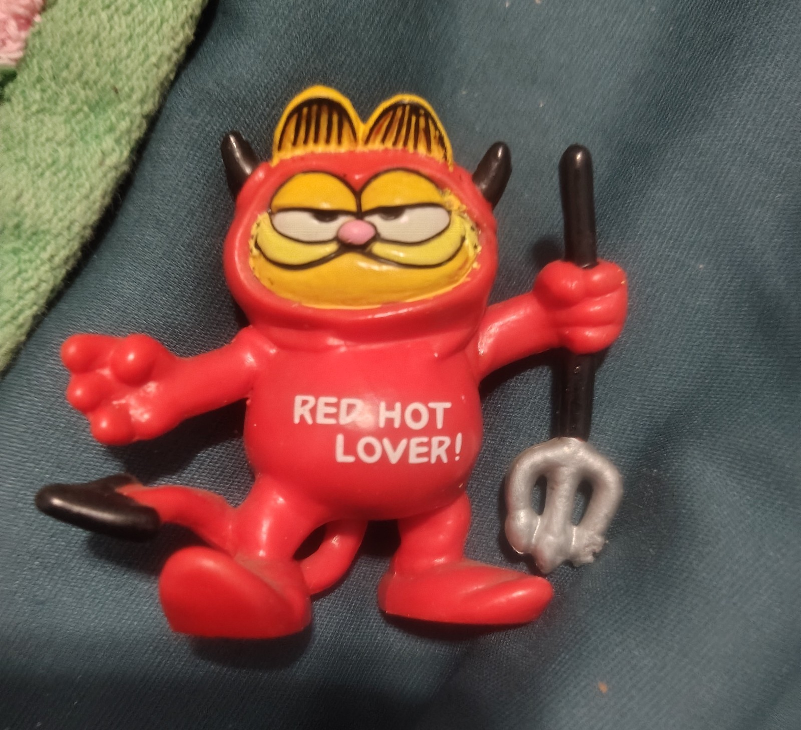 2” Garfield the Cat PVC Figure Red Hot Lover Little Devil Vintage 1978/1981
