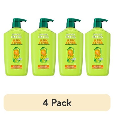 4 pack Garnier Fructis Sleek and Smoothing Conditioner with Argan Oil,33.8 fl oz