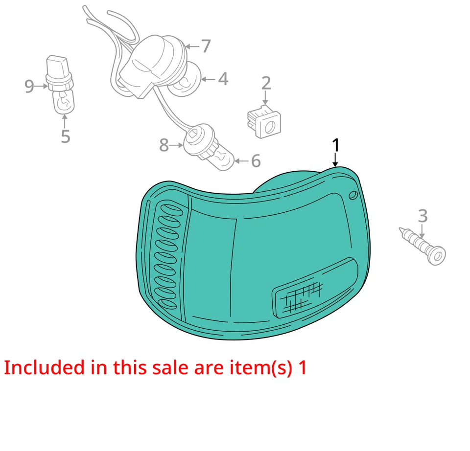 Dodge Ram 3500 1994-2003 furgoneta ram 2500 furgoneta parada trasera lámpara de respaldo 4882685 nuevo OEM Foto 3 de 4